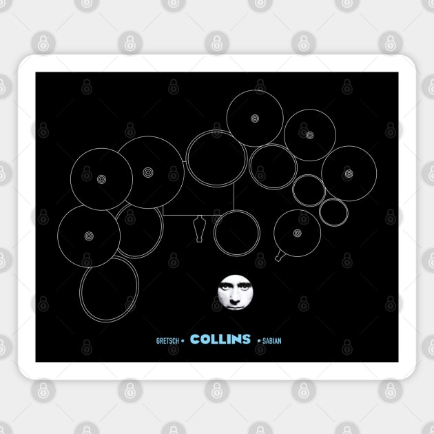 Legendary Drummers - Phil Collins Magnet by Jimb Fisher Art